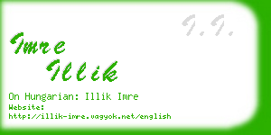 imre illik business card